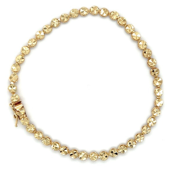 "Harper" 14K Yellow Gold Beverly Hills Gold 4.4g 3.7mm Bracelet 7.25" Estate 123PPGH