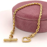 "Arlet" 14K Yellow Gold Beverly Hills Gold 2.5mm Rope Bracelet 7 Estate 123PPLWT