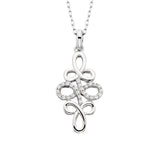 10K White Gold 0.10 Carat Total Weight Diamond Infinity Pendant