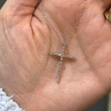 White Gold Diamond Cross Necklace