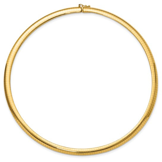 "Rowan" 10K Yellow Gold 28.8G 6mm 18.5" Omega Necklace Estate 431-00022