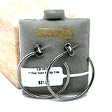 1" Post Hoop Allergy Free Earrings