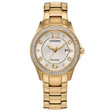Citizen Ladies' Eco-Drive® Crystal Accent Gold-Tone Watch