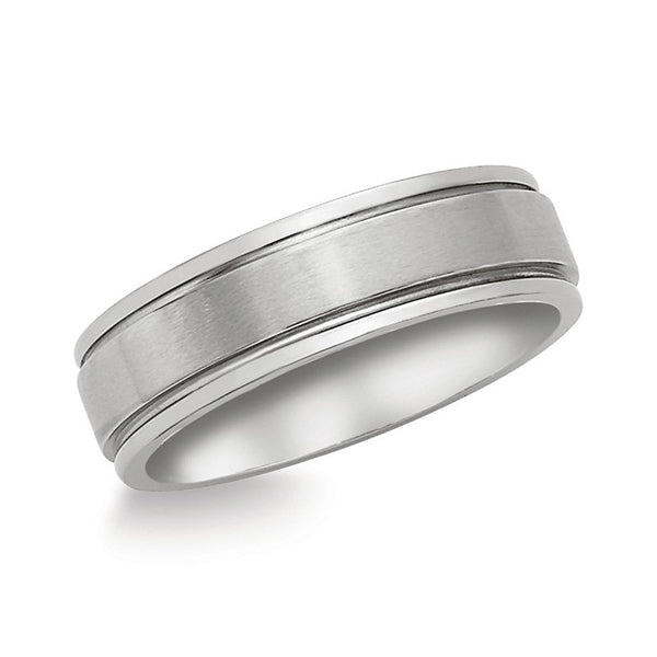 Precious Metal (No Stones) Wedding Bands  -  Men'