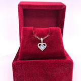 Sterling Silver March Birthstone Heart Pendant 15," Little Girl Jewelry