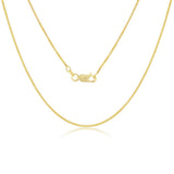 Sterling Silver Gold Plated 1mm Box Chain 18"