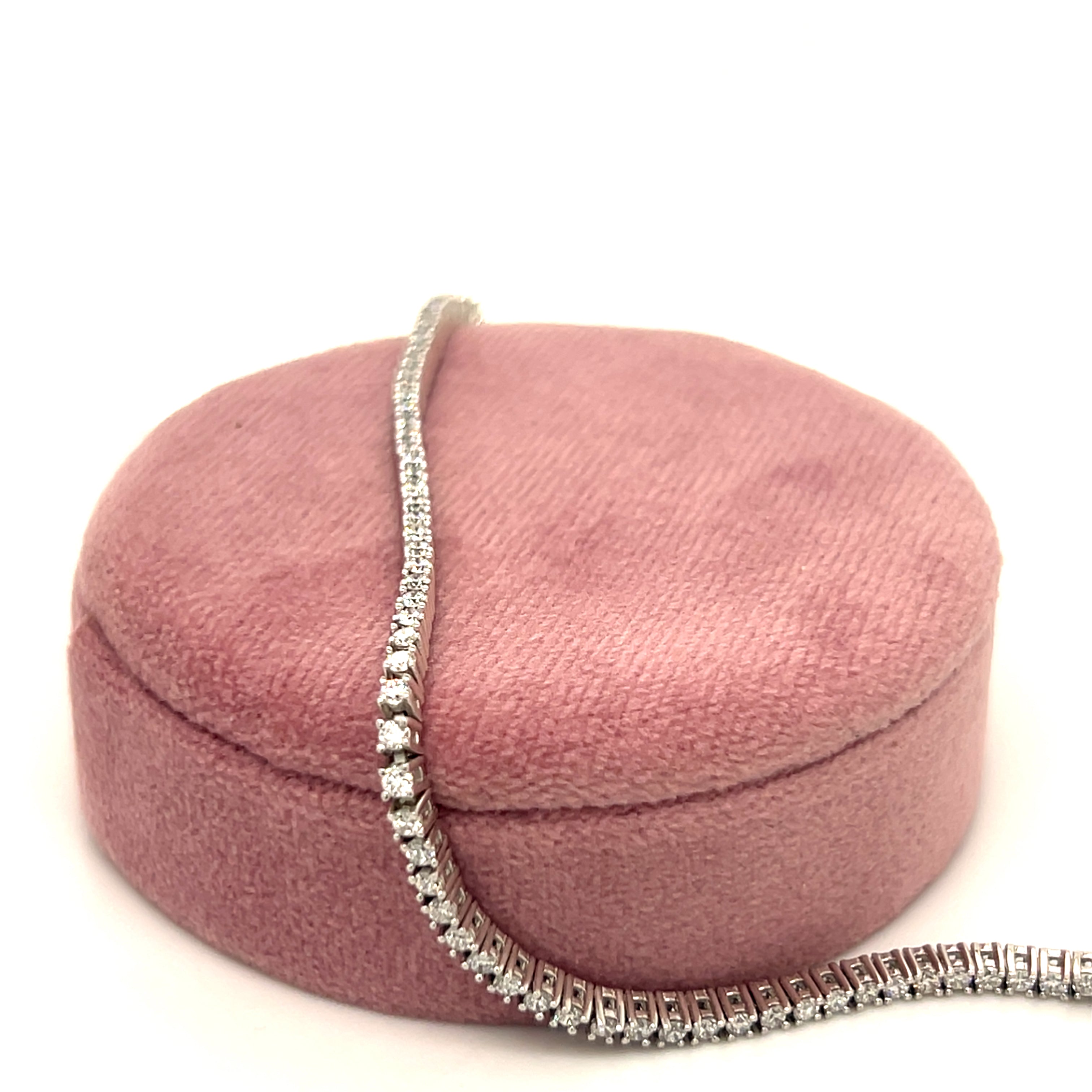 Silver Lab Grown Diamond Tennis Bracelet