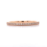 10K Rose Gold .10 Carat Total Weight Diamond Wedding/Anniversary/Stackable Band
