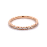 10K Rose Gold .10 Carat Total Weight Diamond Wedding/Anniversary/Stackable Band