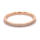 10K Rose Gold .10 Carat Total Weight Diamond Wedding/Anniversary/Stackable Band