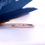 10K Rose Gold .10 Carat Total Weight Diamond Wedding/Anniversary/Stackable Band