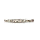 14K White Gold .25 Carat Total Weight Diamond Wedding Anniversary Stackable Band Ring