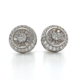 Sterling Silver 10mm Cubic Zirconia Earrings