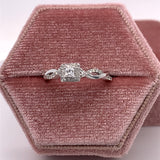 10K White Gold .40 Carat Total Weight Diamond Halo Bridal Engagement Ring Set