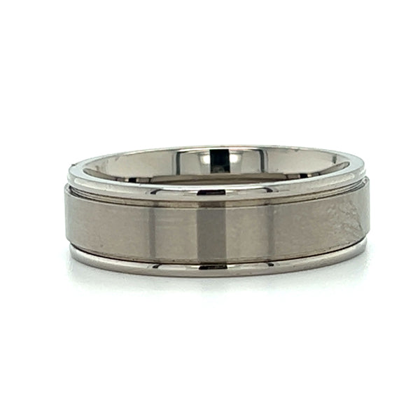 Men's 7mm Titanium Wedding Band Size 12