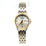 Ladies Quartz Watch with Two-Tone Stainless Steel Case and Bracelet