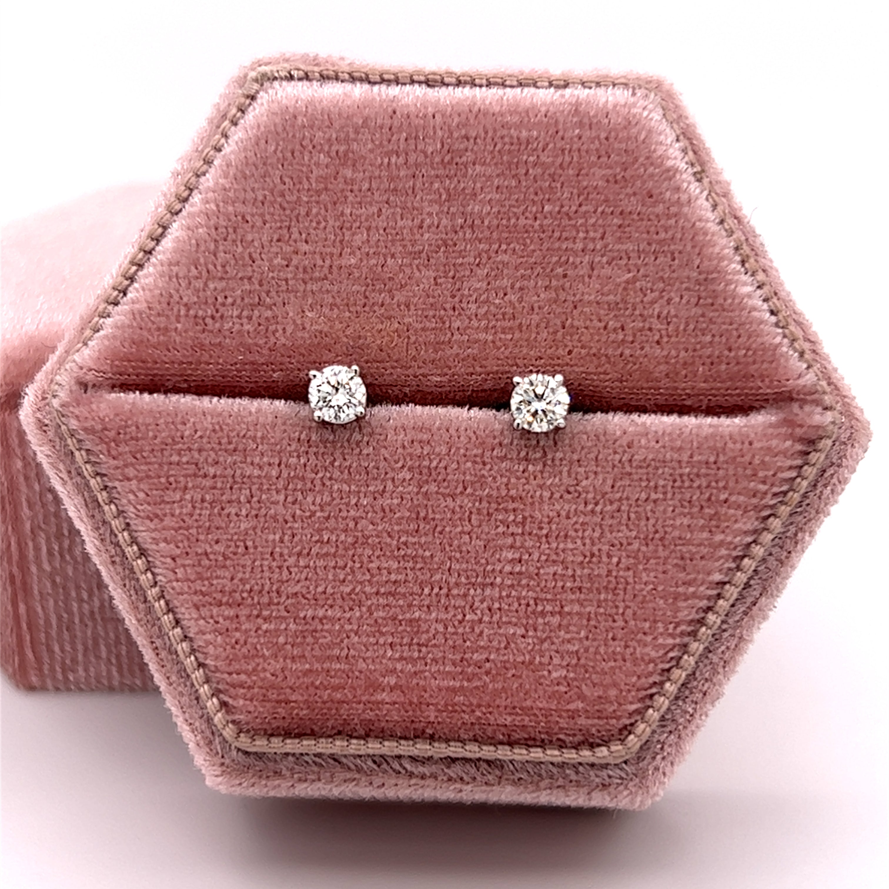 "Ashlyn 30" – 14K White Gold 1/3 Carat Total Weight Diamond Stud Earrings