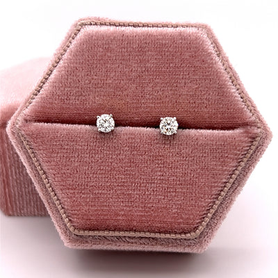"Ashlyn 30" – 14K White Gold 1/3 Carat Total Weight Diamond Stud Earrings