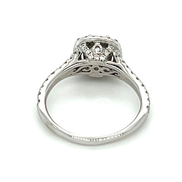 Wylder 14K White Gold H-I VS1-VS2 5/8 Carat Total Weight Diamond with .30CT Center Halo Engagement Ring WTT Estate