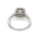 Wylder 14K White Gold H-I VS1-VS2 5/8 Carat Total Weight Diamond with .30CT Center Halo Engagement Ring WTT Estate