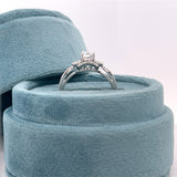 14K White Gold .76 Carat Total Weight Brilliant Round (69), .50CT Center (I-J VS2-SI1), Diamond Engagement Ring WJS Custom Set Collection. 5.14x5.17x3.12mm.