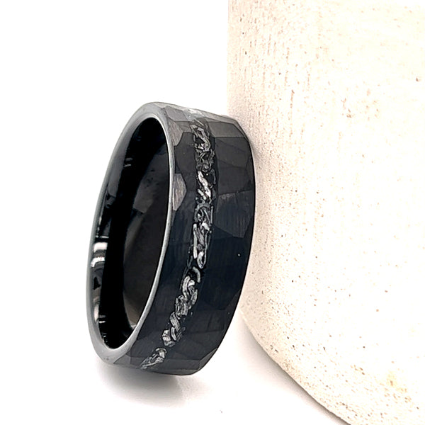 Ceramic Meteorite Comfort Fit 8mm Wedding Band