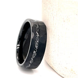 Ceramic Meteorite Comfort Fit 8mm Wedding Band