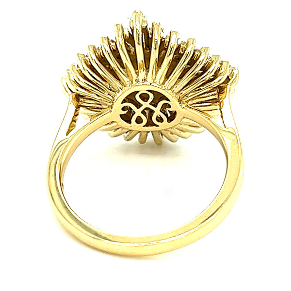 "Ethelee" 14K Yellow Gold (1) 1.66CT Magenta Sapphire with 1.48CTW Baguette Diamonds and Round .17CTW Diamond Ballerina Inspired Custom Wright's Jewelry Signature Design by Jennifer Beatty