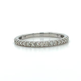 14K White Gold 1/4 Carat Total Weight Diamond Wedding/Anniversary/Stackable Band