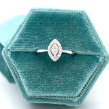 14K White Gold Diamond Bridal Engagement Ring