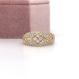 14K Yellow Gold 1.00 Carat Total Weight Diamond Fashion Anniversary Band
