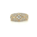 14K Yellow Gold 1.00 Carat Total Weight Diamond Fashion Anniversary Band