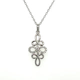 10K White Gold 0.10 Carat Total Weight Diamond Infinity Pendant