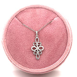 10K White Gold 0.10 Carat Total Weight Diamond Infinity Pendant