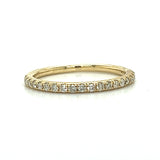 14K Yellow Gold 0.23 Carat Total Weight Diamond Bridal Wedding Anniversary Stackable Band Ring