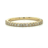 14K Yellow Gold 0.23 Carat Total Weight Diamond Bridal Wedding Anniversary Stackable Band Ring