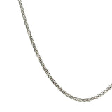 14K White Gold .8mm Adjustable Diamond Cut Wheat Superflex Chain 22"