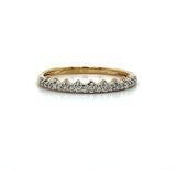 10K Yellow Gold 1/4 Carat Total Weight Diamond Crown-Edge Band