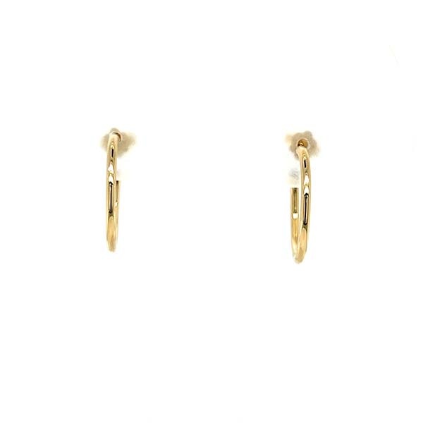 "Kira" 14K Yellow Gold 1.5x18mm Hoop Earrings Estate OT323PP