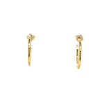"Kira" 14K Yellow Gold 1.5x18mm Hoop Earrings Estate OT323PP