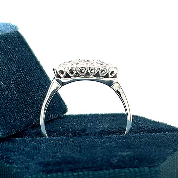 "Agnes" 10K White Gold Three Diamond Princess Ring Estate BT923PP