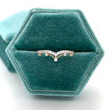 10K Yellow Gold 1/5 Carat Total Weight Diamond Crown-Shaped Band Ring