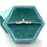 10K Yellow Gold 1/5 Carat Total Weight Diamond Crown-Shaped Band Ring