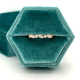 10K Rose Gold 0.15 Carat Total Weight Diamond Wedding Anniversary Stackable Band Ring