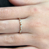10K Rose Gold 0.15 Carat Total Weight Diamond Wedding Anniversary Stackable Band Ring
