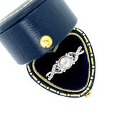 10K White and Rose Gold Diamond Bridal Engagement Ring