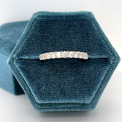 14K White Gold 0.75 Carat Total Weight Diamond Wedding/Anniversary/Stackable Band Ring