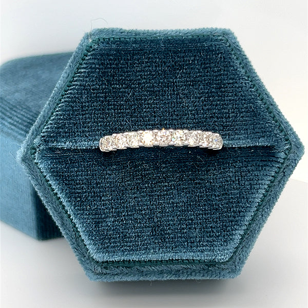 14K White Gold 0.75 Carat Total Weight Diamond Wedding/Anniversary/Stackable Band Ring