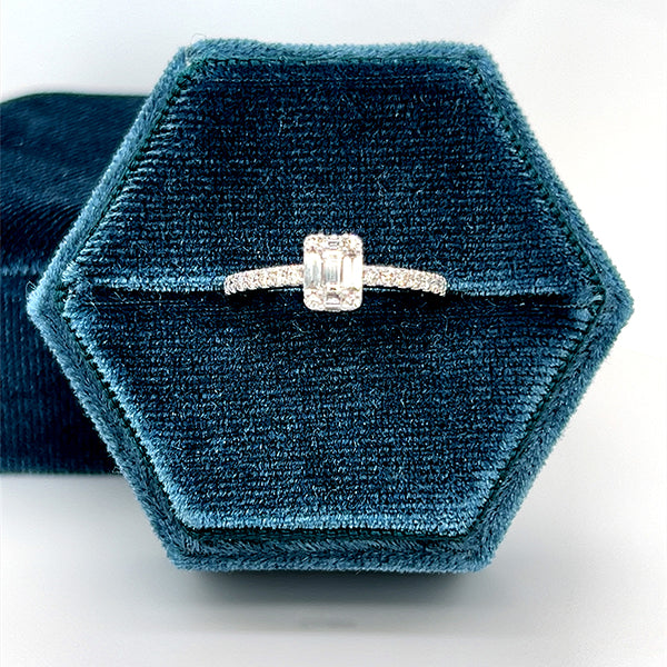 14K White Gold 0.46 Carat Total Weight Bridal Engagement Ring