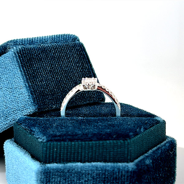 14K White Gold 0.46 Carat Total Weight Bridal Engagement Ring